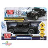 Машина Технопарк HUMMER h1 Пикап в снегу 12см, металл., инерц., в/к